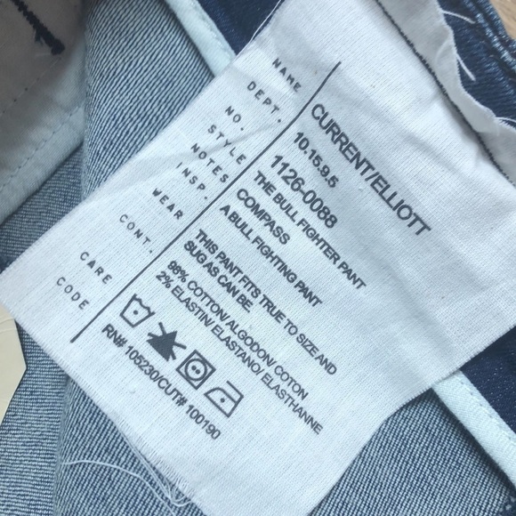 NWT Current/Elliott Bull Fighter Pant Size 28 - Picture 8 of 8